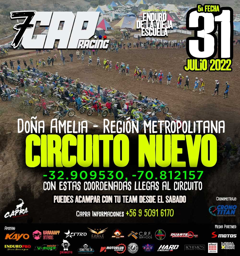 REGLAMENTO PARTICULAR CAMPEONATO 7CAP Racing “Enduro de la Vieja Escuela” 5ta. Fecha: Fundo Doña Amelia, Sector Las Blancas,